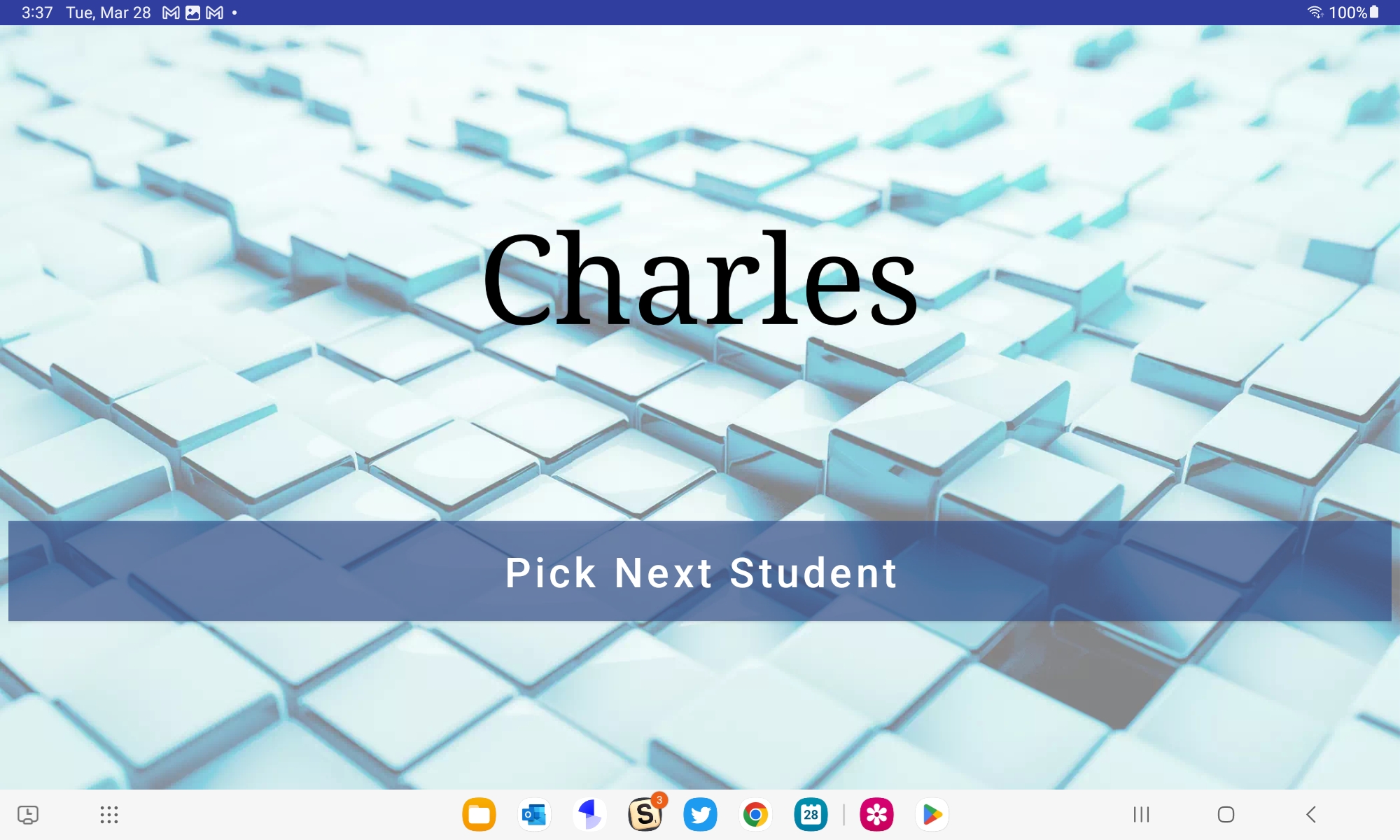 random student pick on Android sample